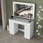 Hanah Home Mesa de Maquillaje con Espejo LED Blanco